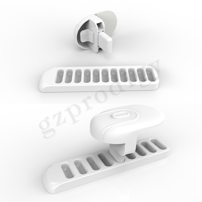 OEM قفل أمان للأطفال قوي ABS مادة بيضاء اللون 156x53x68.5mm
