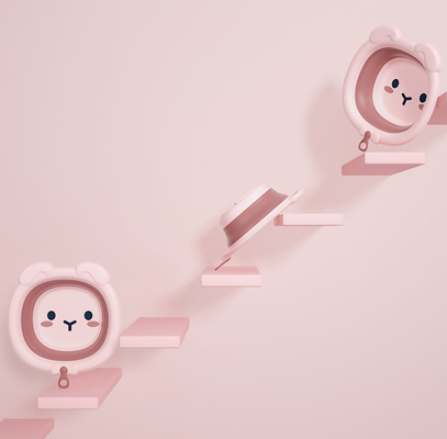 تصميم كرتوني بلاستيك قابل للطي يوفر مساحة غسيل القوس